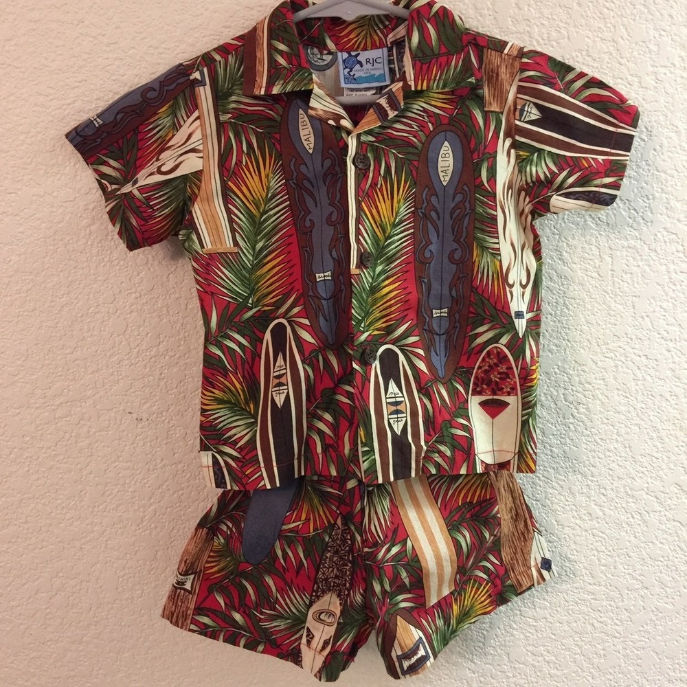 RJC Boys Hawaiian Aloha wear set 2T